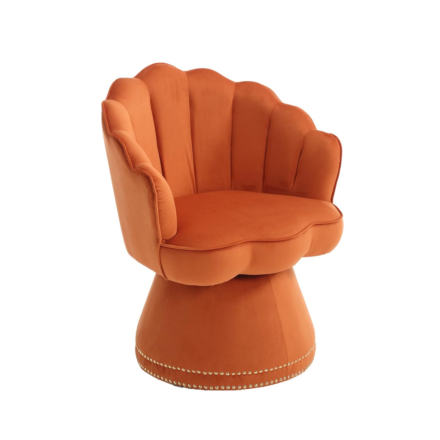 SPOFLYINN 1 Accent Sofa Chair, One Size, Orange Color