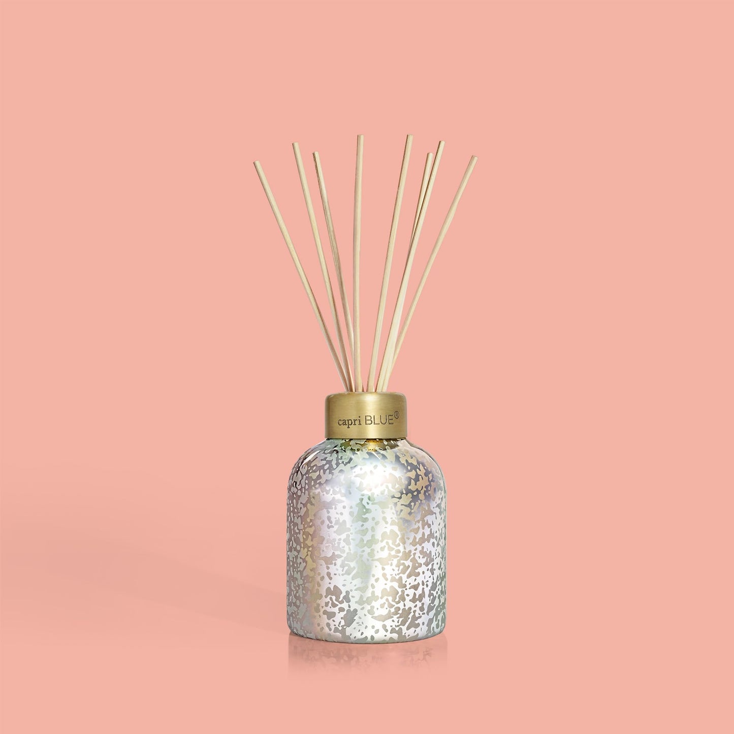 Capri Blue Reed Diffuser - Reed Diffuser Set Includes Scented Oil, Sticks, and Mercury Iridescent Glass Bottle - Home Decor Room Fresheners - Volcano (5.7 fl oz)