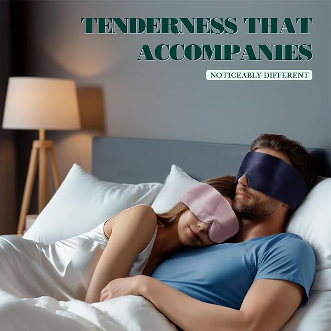 Joyhabit Silk Sleep Mask for Women and Men, Silver Gray, Luxurious Comfort for Relaxation & Beauty Sleep, Ultra Soft & Breathable, Protects Hair & Skin