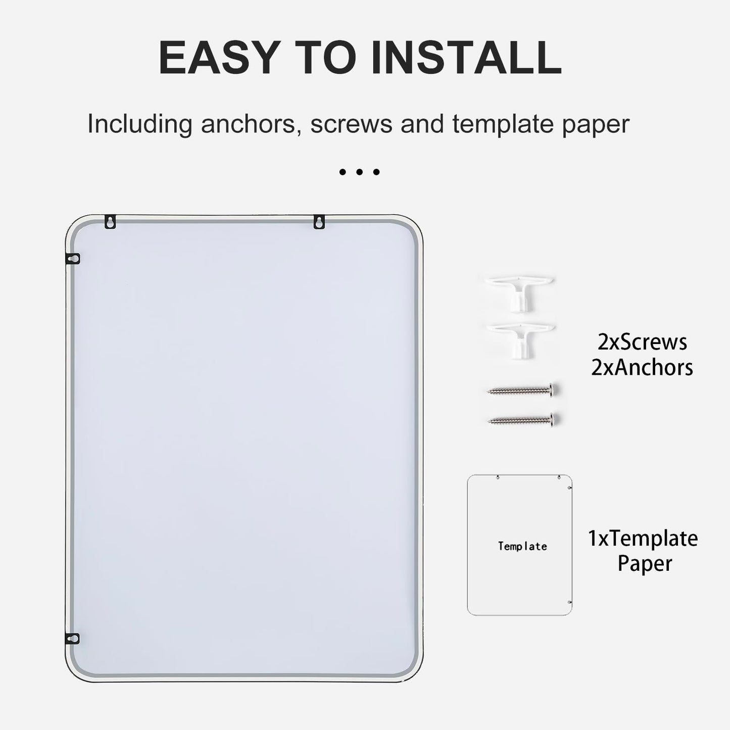 LEDLUX 30x30 Inch Matte Black Bathroom Mirror - Copper-Free Mirror, Metal Frame Vanity Rectangle Wall Mounted Modern Mirror for Bedroom/Living Room/Porch Horizontal or Vertical