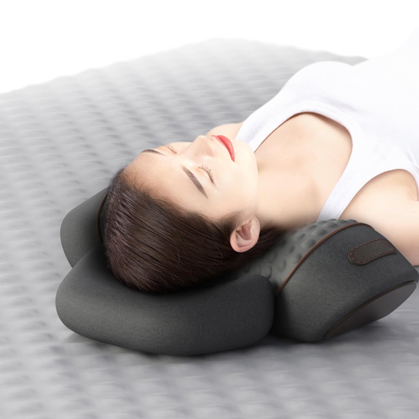 Pillow Traction Massager 2026 New for Neck Hump - 3-In-1 Cervical Neck Pillow with Heat Therapy, Memory Foam for Shoulder Neck Pain Relief, Ergonomic Massager Gray(Plug-In Only, Not Battery-Powered)