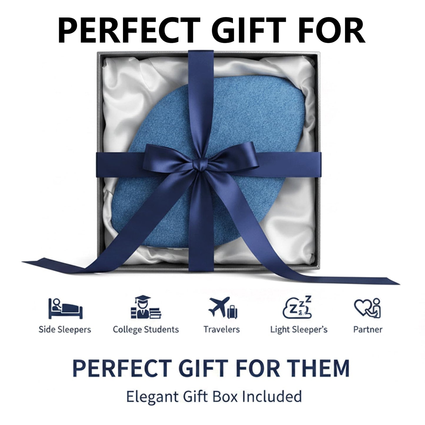 Ciencimy Pillow Speaker, Under Pillow Mellow Sleep Speakers Bluetooth White Noise Machine for Sleeping Side Sleepers, Flat Sleeper with Smart APP Built-in Sleep Music, Gifts for Adults Teens (Blue)