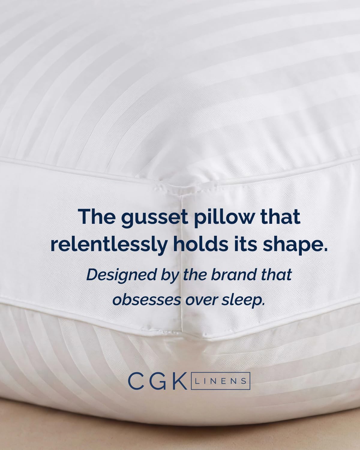 Bed Pillows for Sleeping Standard Size Set of 2 - Super Soft & Fluffy w/ Down Alternative Filling - Hotel Luxury Quality, Gusseted Pillow for Back, Stomach & Side Sleepers - Comfy & Breathable - White