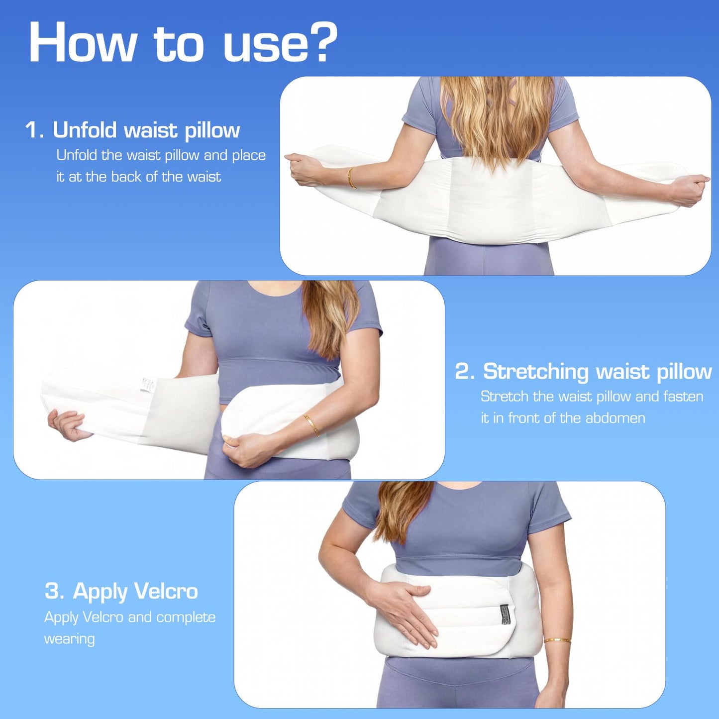 Procellatech Lumbar Support Pillow for Sleeping - Lumbar Sleeping Pillow, Lower Back Sleep Pillow for Pain Relief