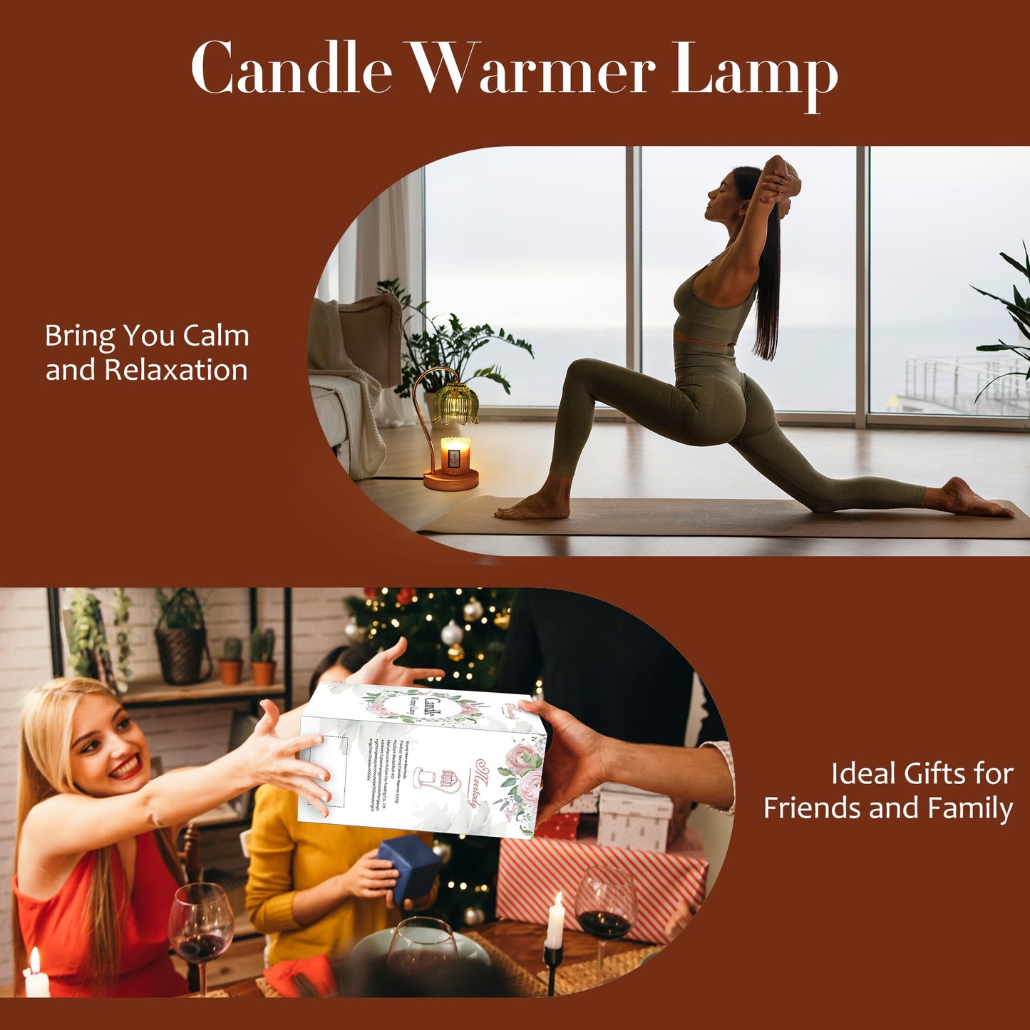 Merrtody Flower Candle Warmer Lamp with Timer & Dimmer - Fits All Jar Scented Candles - Christmas & Mother's Day Gift for Women,Mom,Her