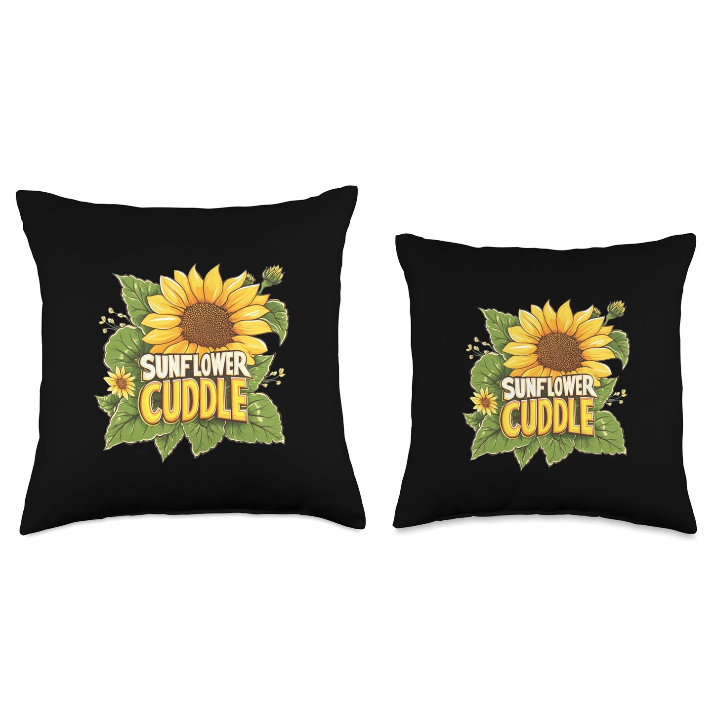 Amazing Sunflower Costume for Cuddle Saying Lovers Throw Pillow
