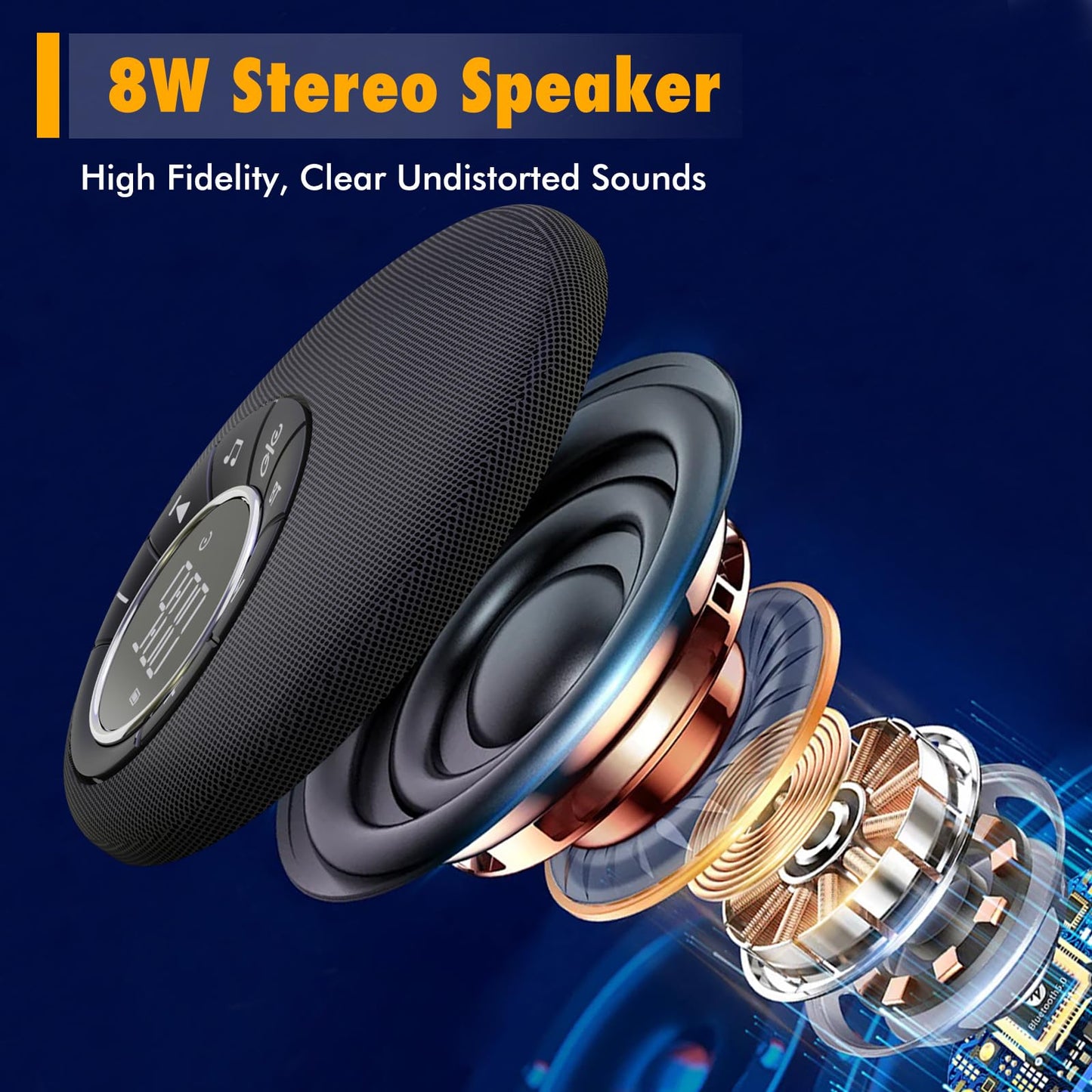 Night Light Bluetooth Speaker Alarm Clock, Portable Sound Machine with White Noise, Touch Bedside Lamp for Bedroom, Dimmable Warm Light, RGB Color Changing, Best Gifts for Teenage Boys Girls