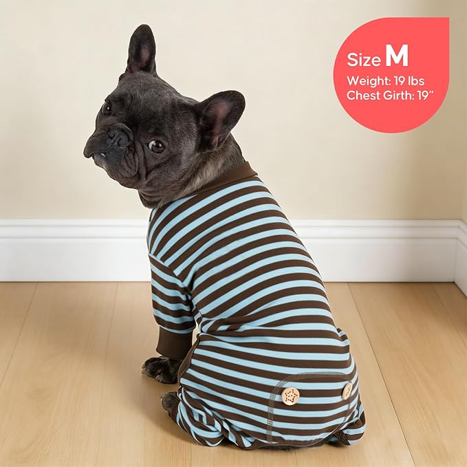 KYEESE Dog Pajamas, Comfy Doggie PJS Puppy Clothes, Soft Dog Pajamas for Small Dogs, Warm Stretchy Dogs Onesie with 4 Legs Sleepwear, Fleece Pet Costume Sleepwear, XS
