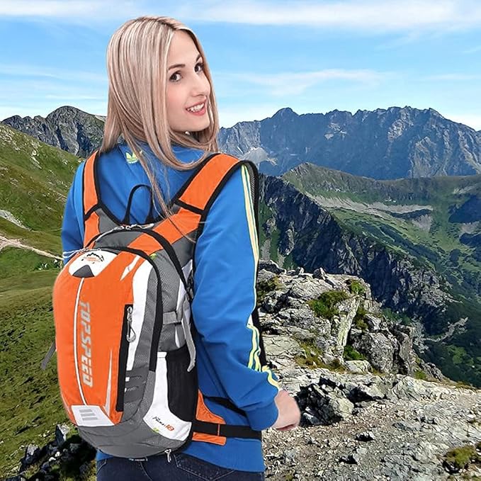INOXTO Hydration Pack Backpack,18L Hydration Pack Lightweight Water Backpack with 2L Water Bladder Bag Daypack for Hiking Running Cycling Camping Hunting for Women Men