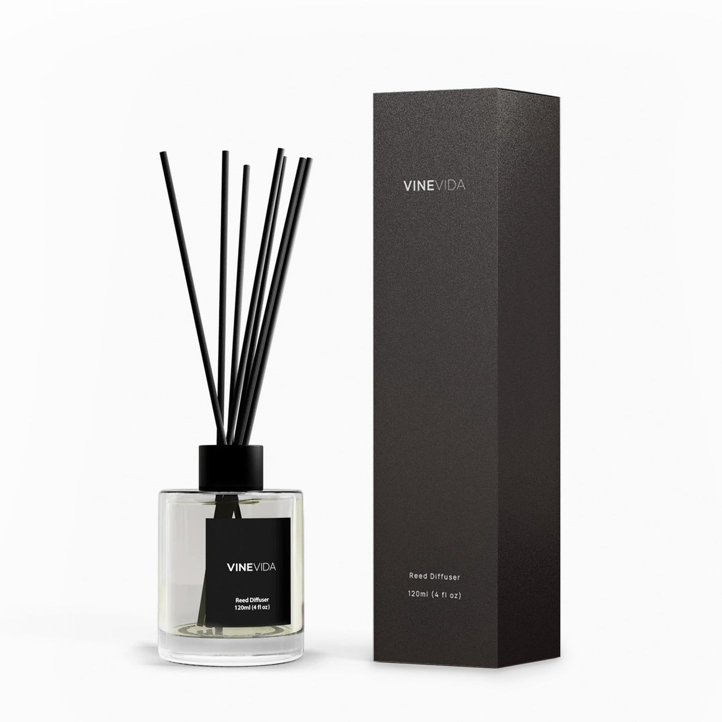 VINEVIDA Reed Diffuser for Home & Bathroom | Long-Lasting Scent Sticks Set | Oil Stick Diffuser | Bathroom Scent - Room Fragrance No. 1304 - Inspired by: Santal