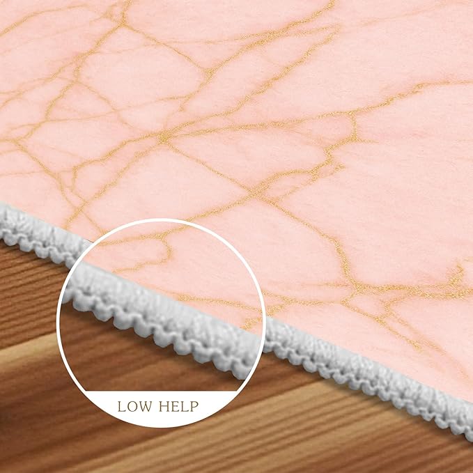 Abstract Marble Rug - 3x5 Rug, Modern Art Rugs, Luxury Marble Entryway Rugs, Washable & Non Slip Carpet Home Decor