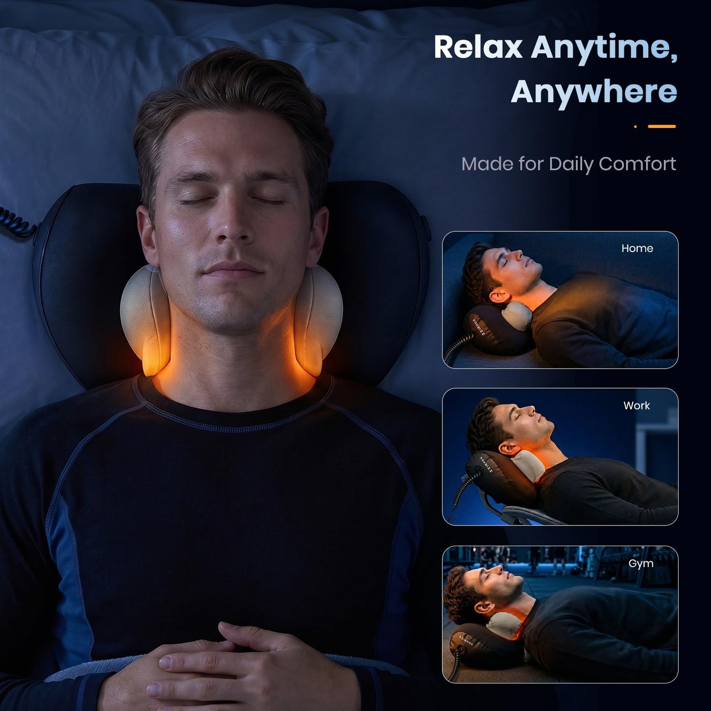 2026 Upgraded Neck Massager Pillow with Heat, Neck & Shoulder Massager with 3 Modes & 3 Intensities, Deep Tissue Kneading Device for Muscle Tension Relief, Best Gift for Women Men Parents Christmas