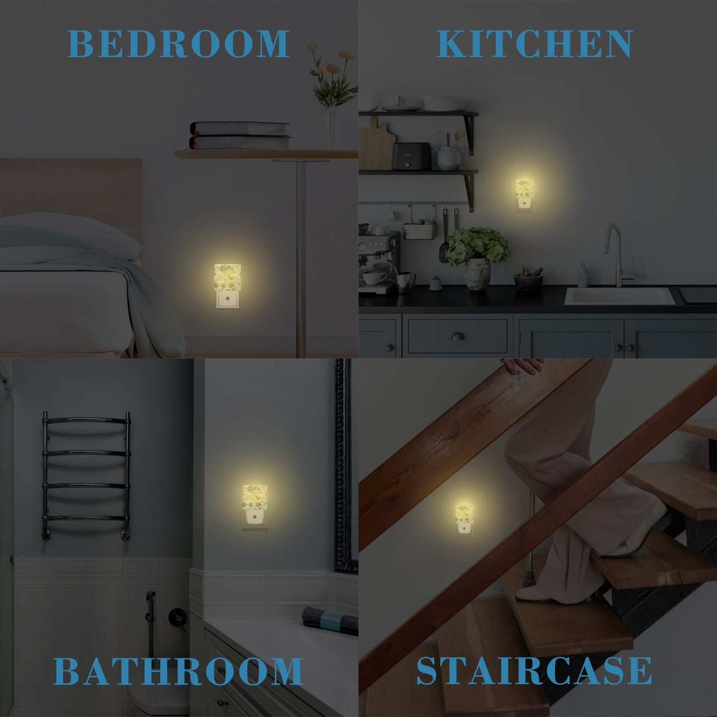 Uiaoiais Golden Fluid Marble Texture Night Light Plug into Wall with Dusk to Dawn Sensor Cute Nightlight for Kid Girls Boys Women Men Room Decor, Hallway, Kitchen, Bathroom, Nursery, Stairs