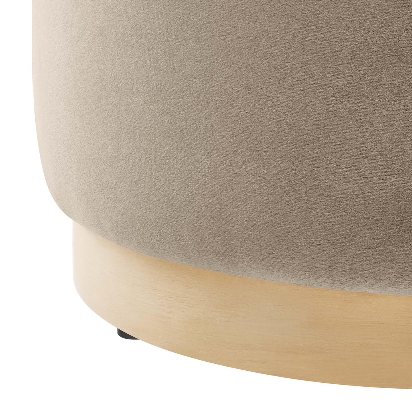 Modway 16" Round Performance Velvet Upholstered Upholstered Ottoman