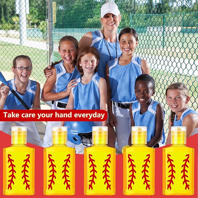 50 Pcs Softball Party Favors - Mini Hand Sanitizer Softball Senior Night Gifts Bulk Travel Size for Team Coach Sports Theme Party Supplies Birthday Goodie Bags Stuff