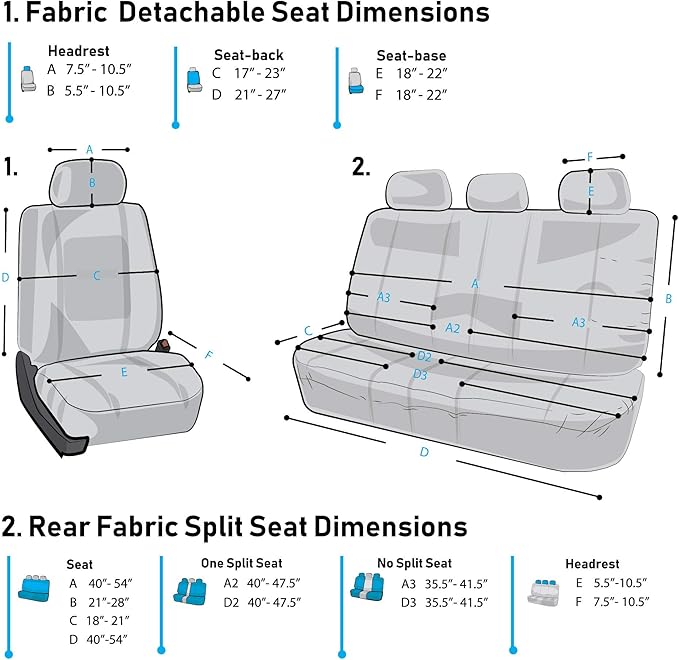 FH Group Automotive Car Seat Covers Full Set Premium 3D Air Mesh Front Seat Covers, Airbag Compatible & Split Bench Cover Universal Fit Interior Accessories for Cars Trucks and SUVs - Red