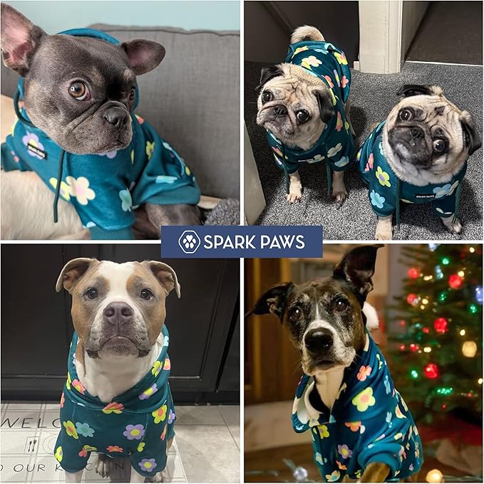 Spark Paws Dog Hoodie – Premium Dog Sweater for Small, Medium, and Large Dogs | Warm Outfits for French Bulldogs, Pitbull, Puppy, Winter Jacket Alternative - Daisy - 3XL