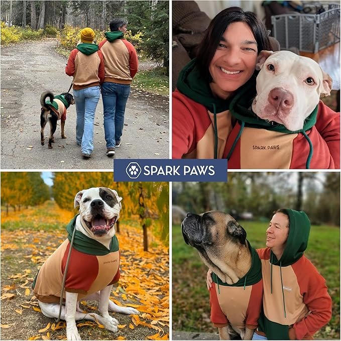 Spark Paws Dog Hoodie – Premium Dog Sweater for Small, Medium, and Large Dogs | Warm Outfits for French Bulldogs, Pitbull, Puppy, Winter Jacket Alternative - Ranger - 4XL
