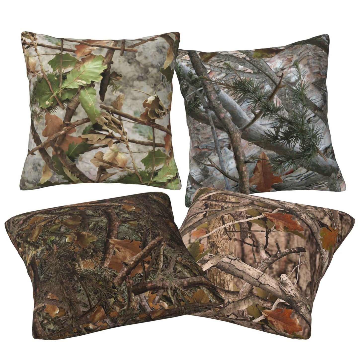 Worltoldb Christmas Bear Deer Throw Pillow Covers Set of 4 Winter Xmas Decorative Soft Linen Fabric Square Cushion Case for Room Bedroom Sofa Car 18x18 (508, 18"x18")