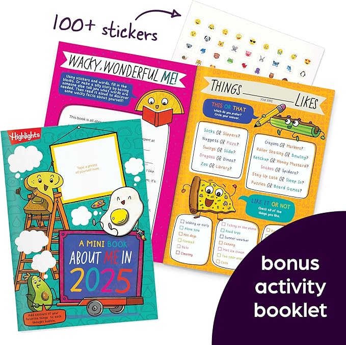 Highlights for Children Puzzle Fun 2025 Books for Kids Ages 6 and Up, 4-Book Set of Brain Teasers, Mazes, Word Puzzles and More Travel-Friendly Screen Free Kids Puzzles