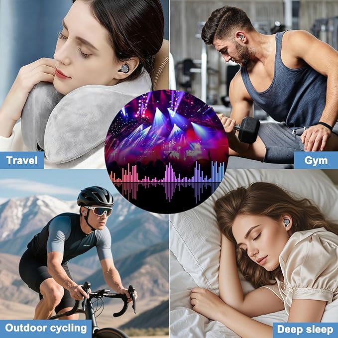 Reusable Soft Silicone Ear Plugs Dorm Noise Cancelling Earplugs for Sleeping 41dB Reduction|Sleep No Ear Pain for Snoring Side Sleepers&Airplanes Travel Concerts Noises Reduction Earplugs (Black)