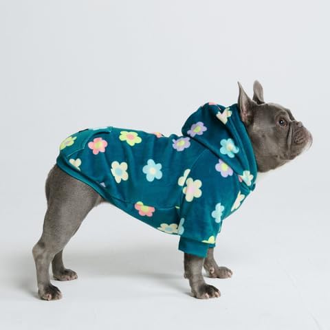 Spark Paws Dog Hoodie – Premium Dog Sweater for Small, Medium, and Large Dogs | Warm Outfits for French Bulldogs, Pitbull, Puppy, Winter Jacket Alternative - Daisy - S
