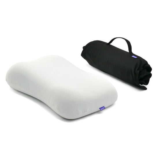Cushion Lab Travel Deep Sleep Pillow – Compact Memory Foam Neck Pillow for Sleeping, Portable Pillow for Hotels, Camping, Side & Back Sleepers, On-the-Go – Black