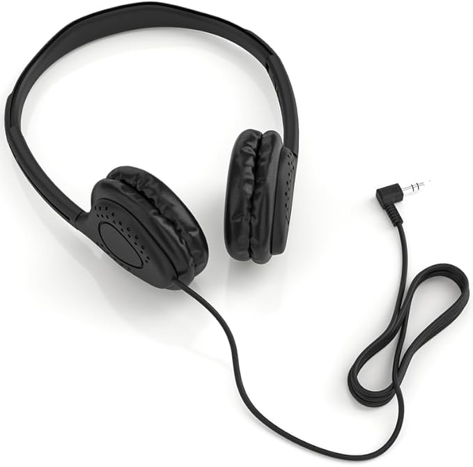 Maeline Kids Headphones for School Classroom K-12, Library, Museum, Travel, On Ear Stereo Headset with Adjustable Band & Faux Leather Cushions - 3.5mm Plug - 30 Pack - Black