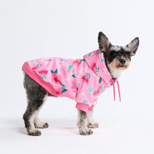 Spark Paws Dog Hoodie – Premium Dog Sweater for Small, Medium, and Large Dogs | Warm Outfits for French Bulldogs, Pitbull, Puppy, Winter Jacket Alternative - Blossom - M