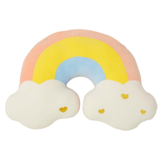 NatureMan Moon Rainbow Cloud Pillow Cushion, Soft Plush Cloud Shaped Pillow Stuffed Rainbow and Moon Nursery Decor,Bedside Sofa Sleeping Pillow, Kids Cute Candy Color Cushion