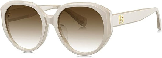 BOLON Women Lady Trendy Elegant Round Polarized Sunglasses BL3130 Ginza 55mm, Exclusive Eyewear Brand of EssilorLuxottica