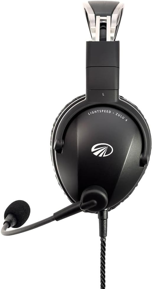 LIGHTSPEED Zulu 4 ANR Aviation Headset - with Dual Bluetooth and FrameFit™ Ear Seals (GA Dual Plugs)