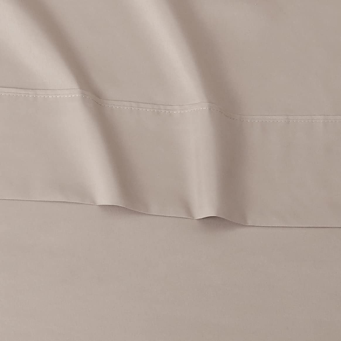 Amazon Basics Lightweight Super Soft Cooling, Breathable Wrinkle Resistant Brushed Microfiber 4-Piece Sheet Set with 14-Inch Deep Pockets, Queen, Taupe, Solid