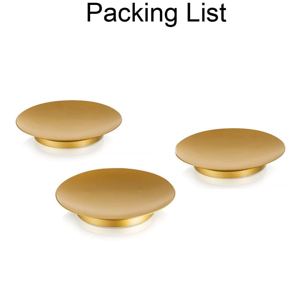 Inweder Iron Pillar Candle Holder: 4.25" Gold Candle Tray and Plate