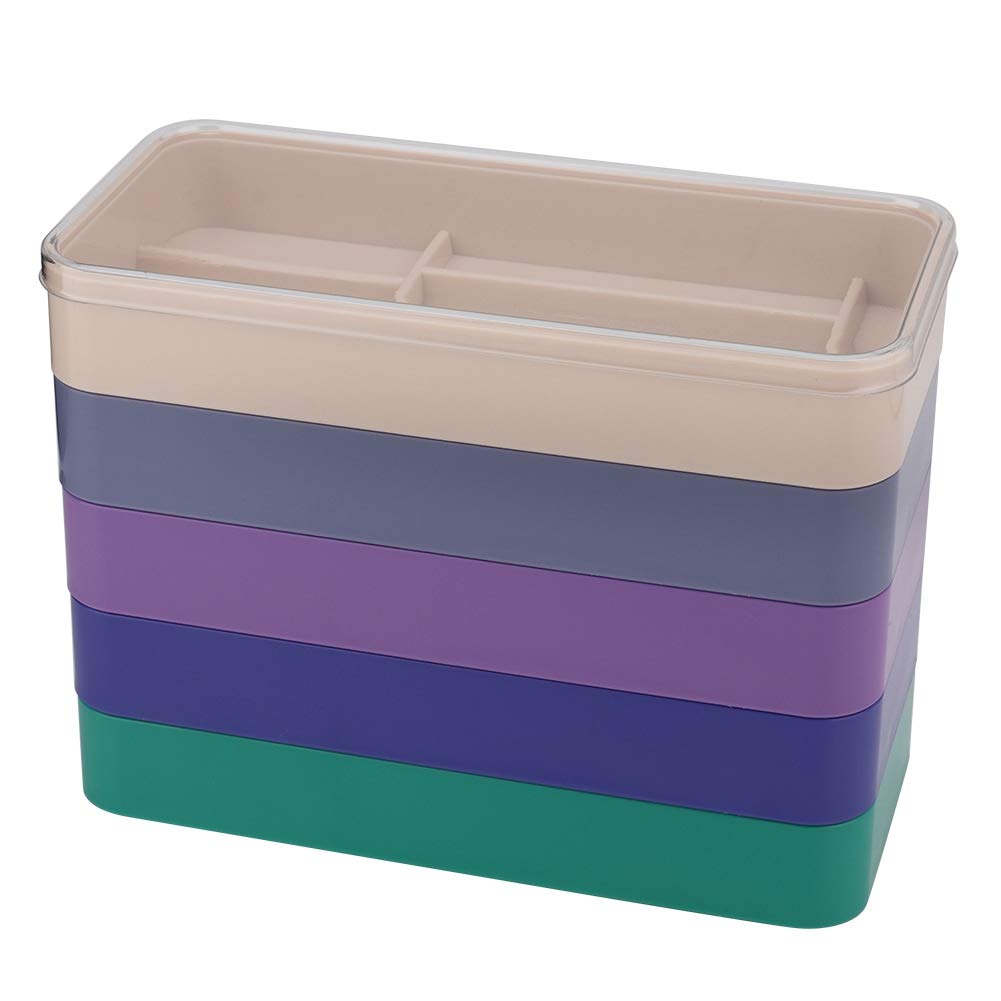 Watch Part Storage Box Watch Parts Keeper, 5 Layers Watch Accessories Organiser Case, Watch Parts Storage Box Watch Tools Storage Container Watchmaker Repair Tool Set(Rectangle)