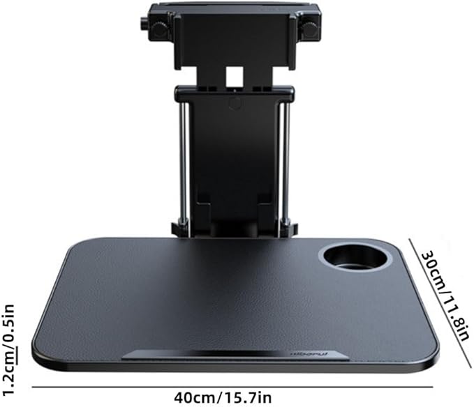 Vpswekans Car Table Multifunctional Folding Desk, Seat Back Laptop Desk and Food Tray for Car Travel, Car Seat Back Portable Tray with Tablet Holder or Mobile Phone Holder(B)