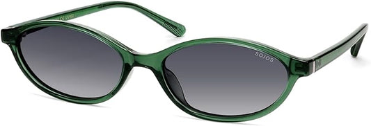 SOJOS TR90 Ultra Light Flexible Sunglasses for Women Retro Oval Polarized Cat Eye Vintage Shades UV400 Protection Comfort Fit