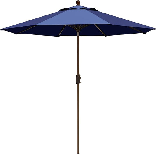 EliteShade USA 10-Year-Non-Fading 9Ft Market Umbrella Patio Umbrella Outdoor Table Umbrella with Ventilation, Navy Blue
