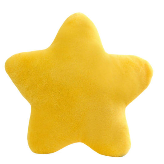 damdos 20" Soft Faux Rabbit Fur Star Throw Pillows, Decorative Star Shaped Throw Pillow Sofa Bed, Star Plush Floor Cushion Room Decor Pillow Bedroom Living Room (Yellow)