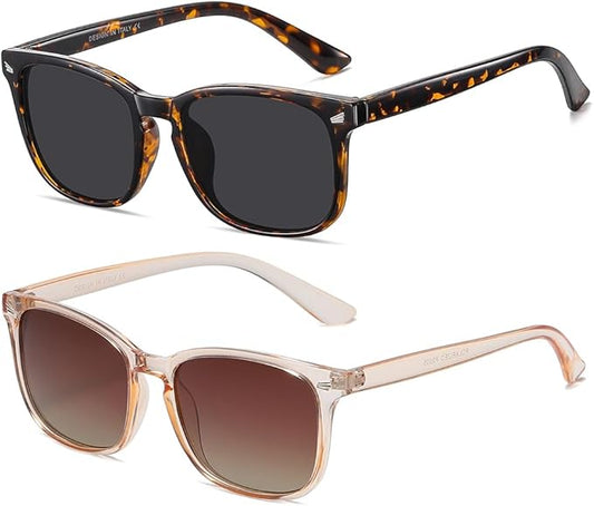 DUSHINE Polarized Sunglasses for Women Classic Retro Style UV400 Protection