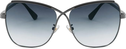 FEISEDY Womens Cute Sunglasses Oversized Butterfly X Shape Design Cateye Lady Sunglasses B2738
