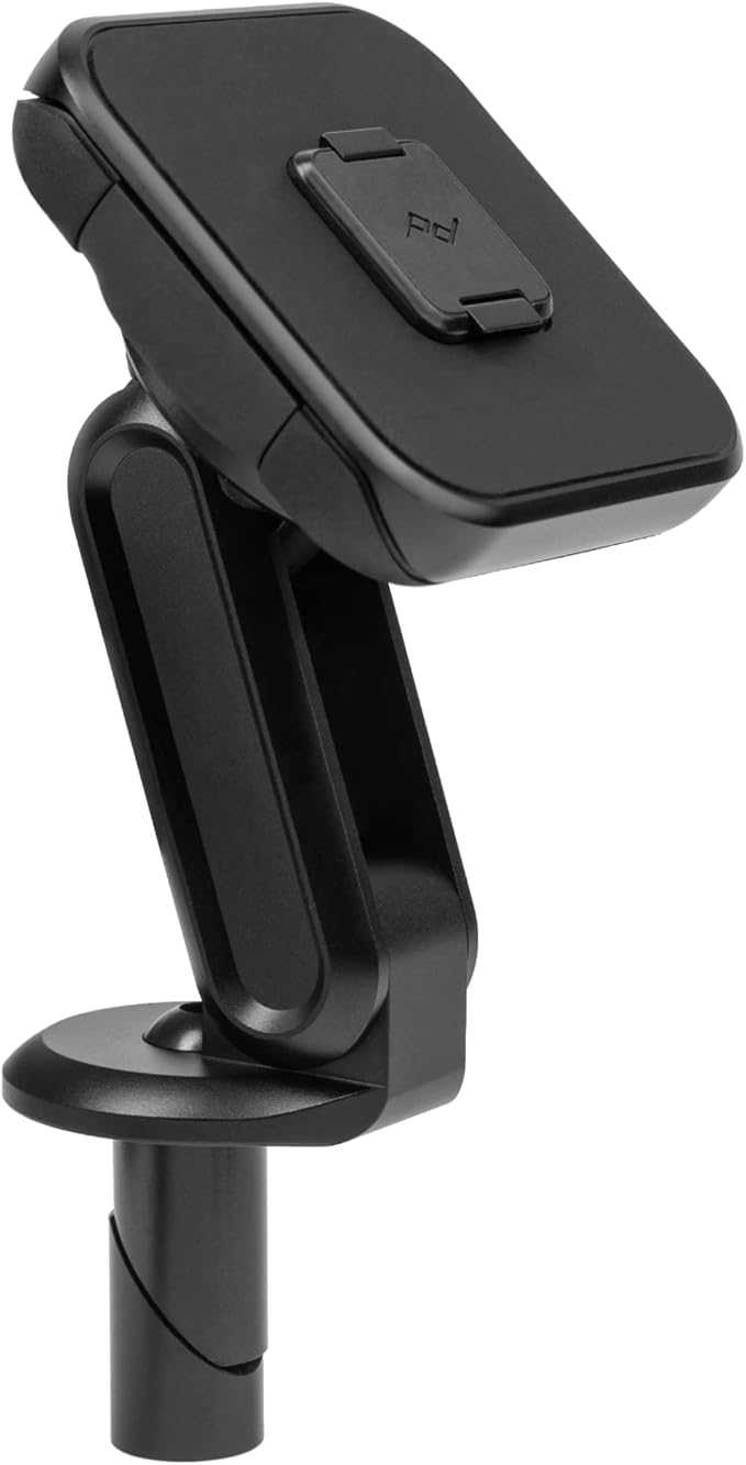 Peak Design Mobile Motorcycle Stem Phone Mount, Non-Charging, SlimLink Mounting Technology, Rigid Arm, Fits Hollow Steering Stem Nuts (13-26mm), Vibration Isolator, Motorcycle Phone Mount