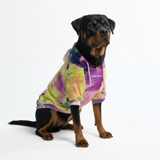 Spark Paws Dog Hoodie – Premium Dog Sweater for Small, Medium, and Large Dogs | Warm Outfits for French Bulldogs, Pitbull, Puppy, Winter Jacket Alternative - Berry Lemonade - 5XL