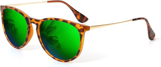 KALIYADI Sunglasses Womens Polarized Womens-Sunglasses: Trendy Sun Glasses with UV400 Retro Style for Party Beach Shopping