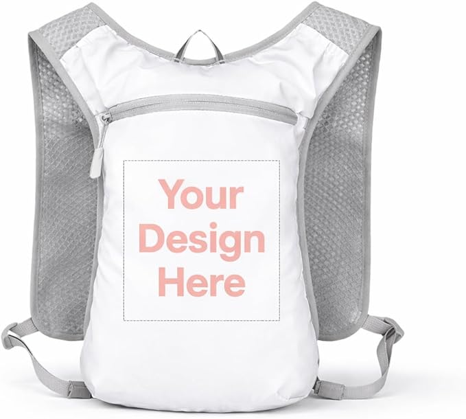 Personalized Hydration Running Vest Backpack, Custom Logo Text Lightweight Pack for Marathon & Trail Run