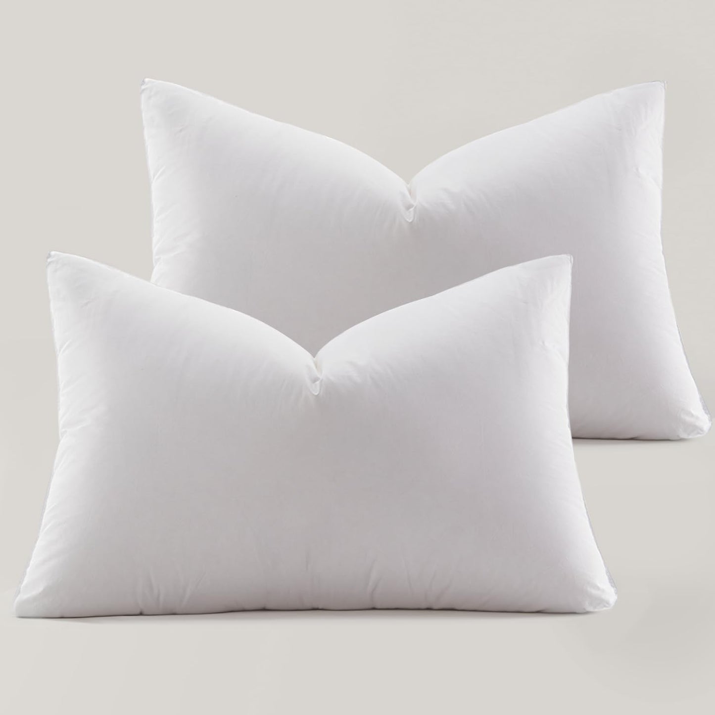 Globon Ultra Soft Down Pillow Standard Size Set of 2, Premium Down Filled Bed Pillow for Sleeping, 100% Cotton Shell 500 Thread Count 700 Fill Power, Hotel Collection Down Feather Pillow 20" x 26"