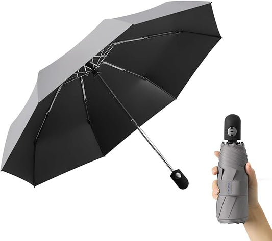 Compact Umbrella – Small, Lightweight, Sturdy & Windproof; Mini Travel Umbrella for Sun & UV Protection, Suitable for Men, Women & Kids