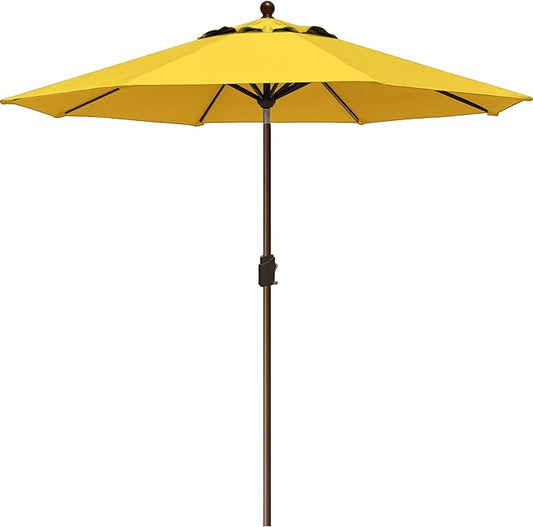 EliteShade USA 10-Year-Non-Fading 9Ft Market Umbrella Patio Umbrella Outdoor Table Umbrella with Ventilation, Sunflower Yellow