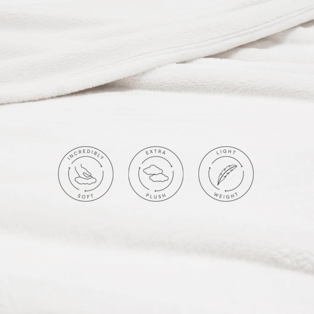 Jennifer Adams Ultra-Plush Blanket Queen/Full, Soft and Lightweight Cloud Bed Blankets (White)