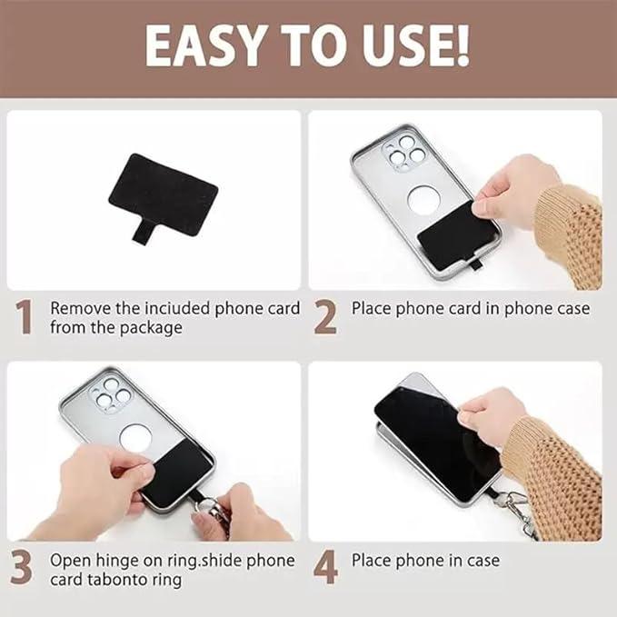 Crossbody Body Phone Holder for Women, New Phone Strap with Zippered Pouch, Adjustable Crossbody Strap (Lavender)